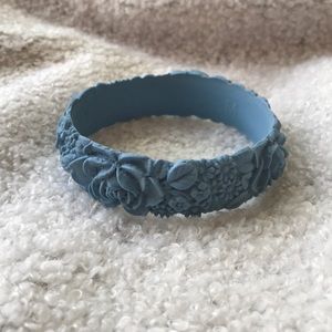 Obag Jewelry - Obag light blue floral rose silicone bracelet Obag Jewelry - Obag light blue floral rose silicone bracelet